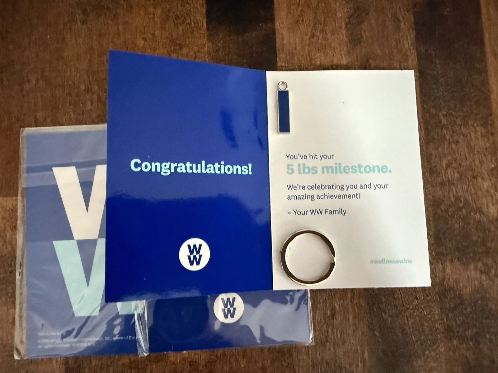 Weight Watchers 5 Lb Milestone Keychain Charm - NEW FREE SHIPPING