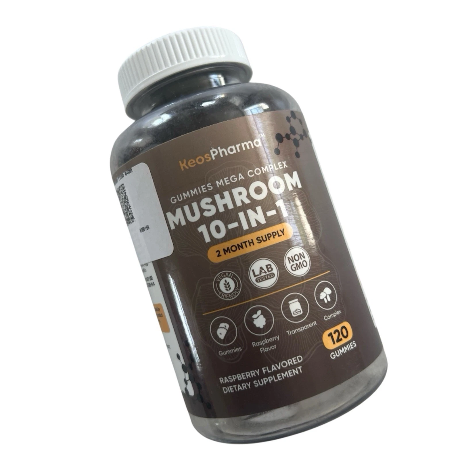 Keos Pharma 10-in-1 Mega Complex Mushroom Supplement 120 Gummies Exp 11/2026