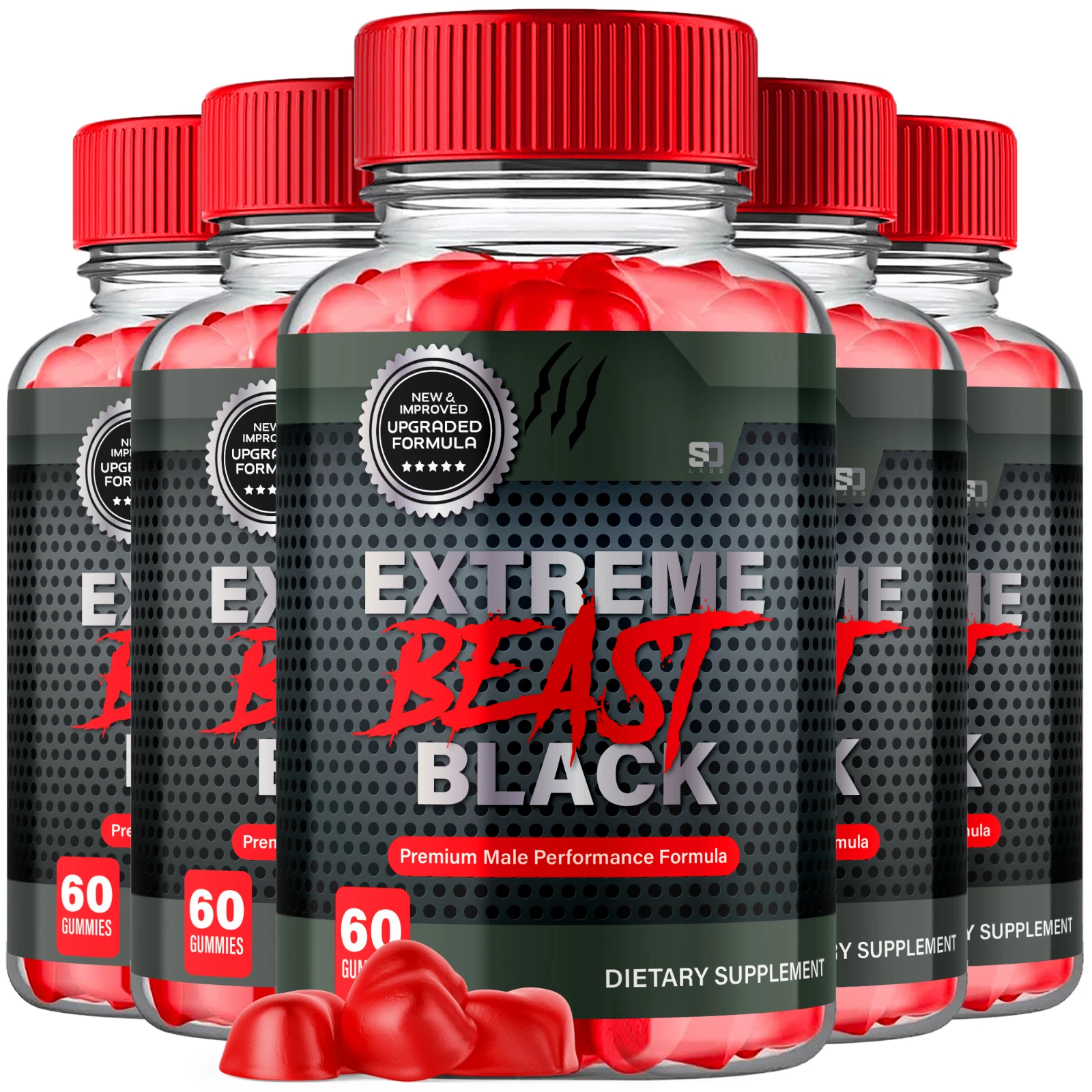 Extreme Beast Black Premium Male Performance Formula (5 Pack)