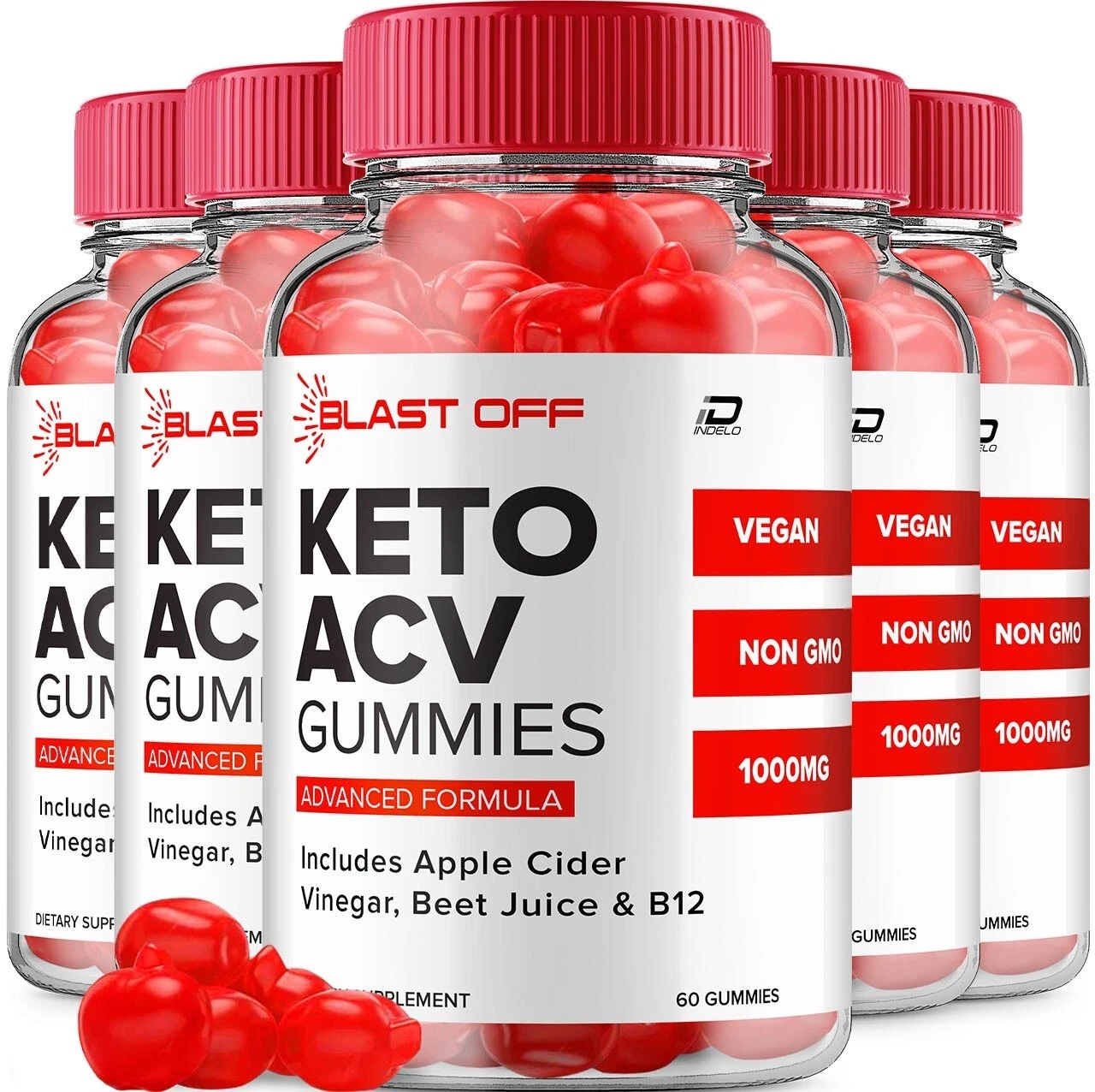 (5 Pack) Blast Off Keto ACV Gummies Supplement - Blast Keto ACV Gummy