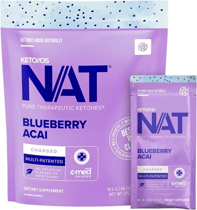 PRUVIT KETO OS NAT Blueberry Acai Charged. Free Shipping