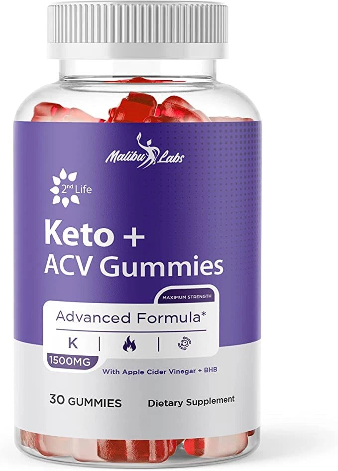 2nd Life Keto ACV Gummies Weight Loss-1500mg Advanced Ketogenic Formula (1 Pack)