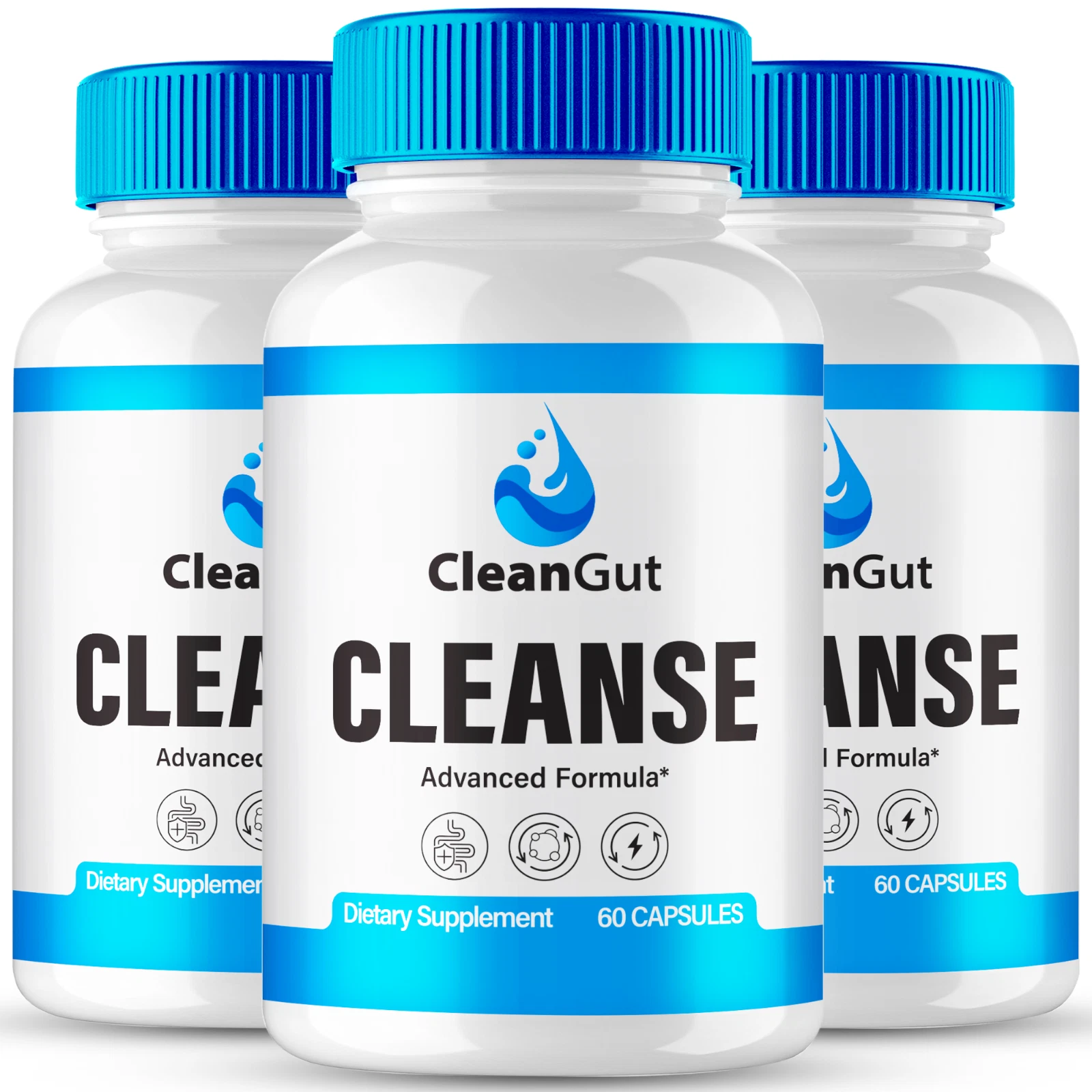 (3 Pack) Clean Gut Capsules for Advanced Probiotic and Gut Health Support Pills