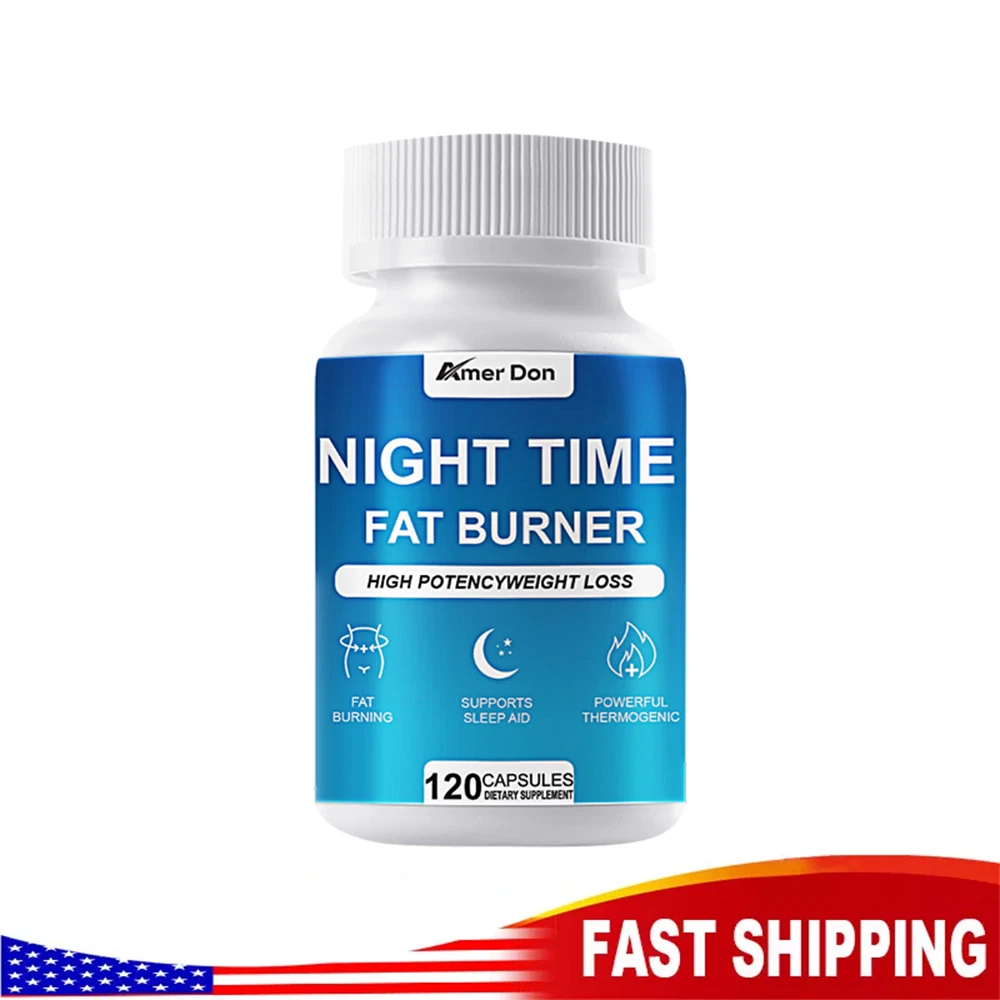Nighttime Fat Burner 120 Caps-Weight Loss, Appetite Suppressant & Detox
