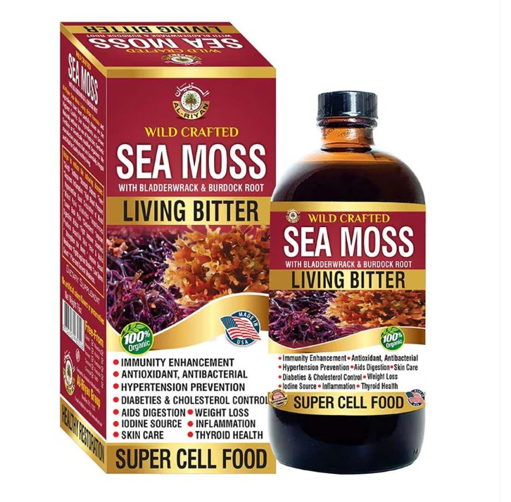 Al Riyan Sea Moss Bitters 16 oz - Desintoxicación a base de hierbas | Apoyo inmunológico y digestivo