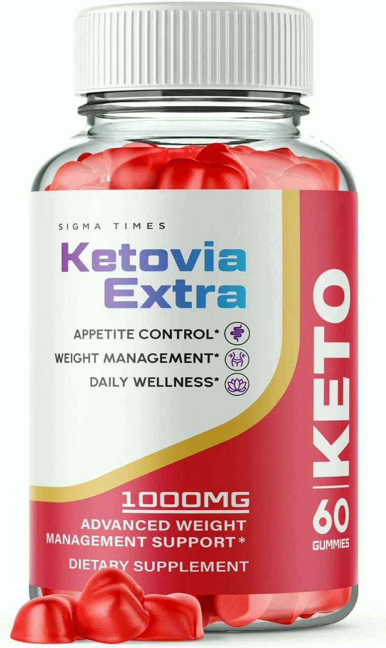 Ketovia Extra Keto ACV Gummies for Weight Loss and Increased Energy 60ct