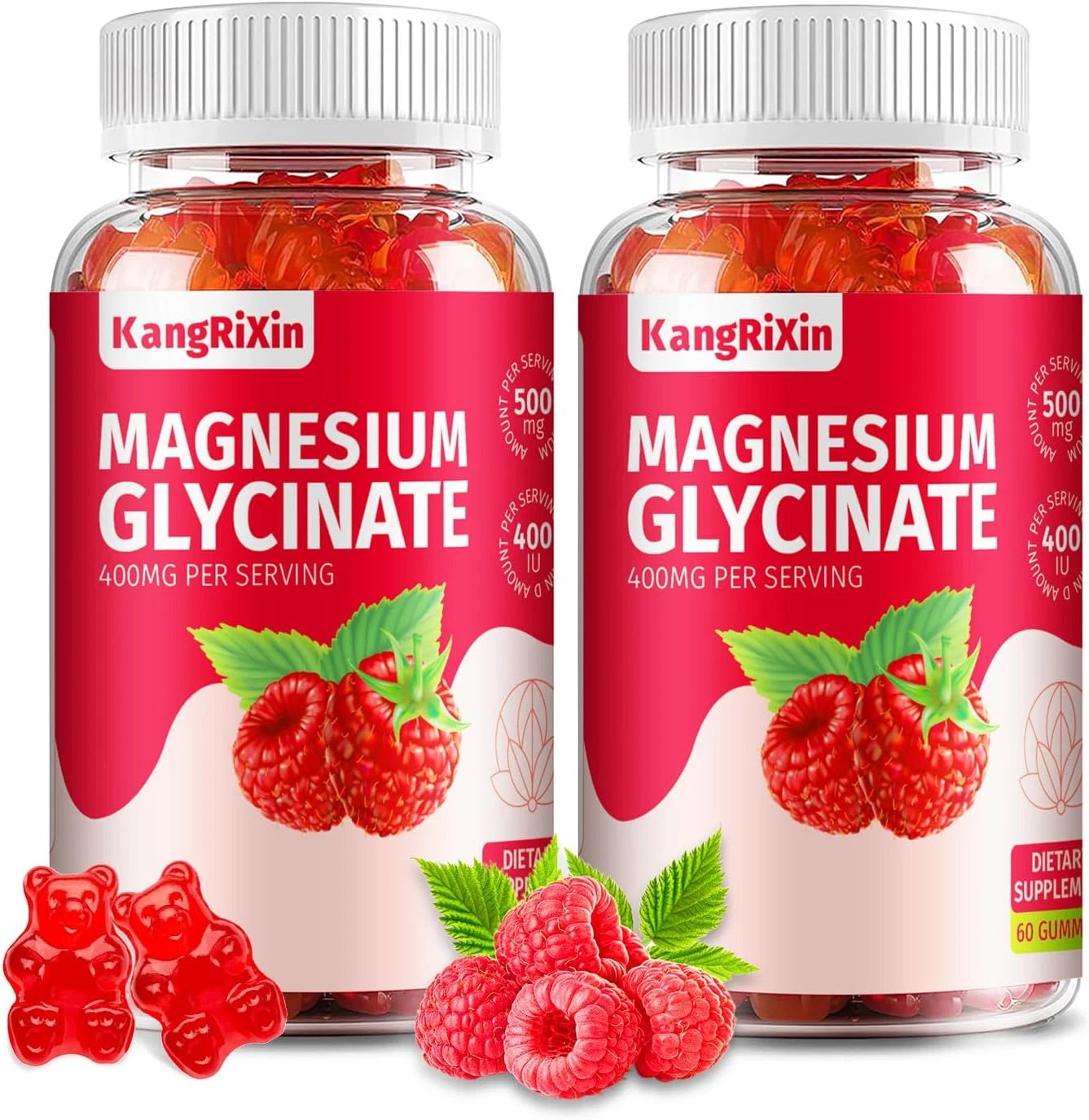 Magnesium Glycinate Gummies - Sugar Free Magnesium Supplements for Adults and Ki