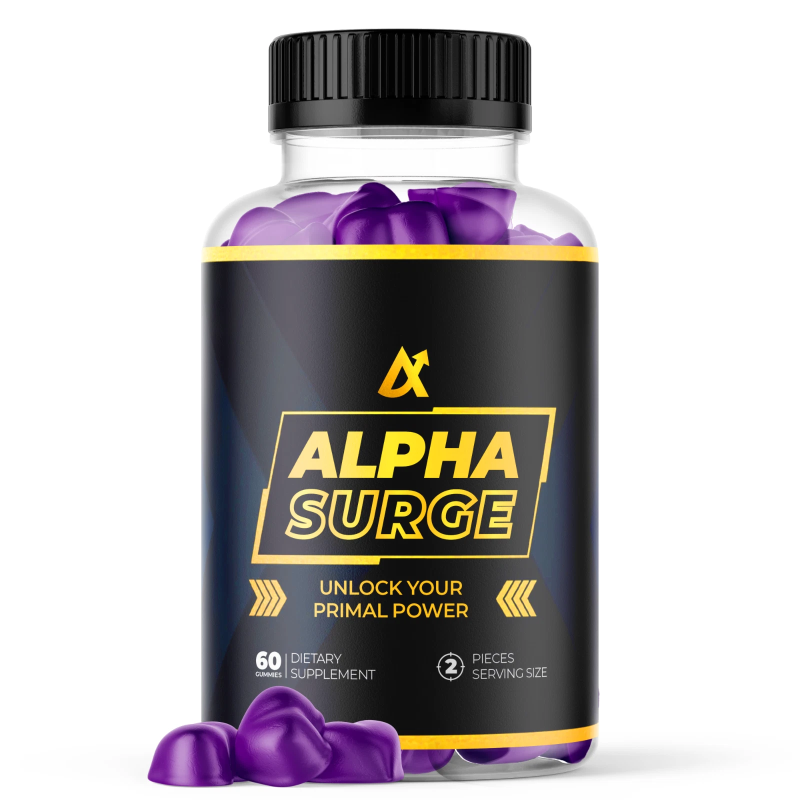 Alpha Surge Men's Gummies Advanced Pro Formula Chewable Supplement 60 Gummies