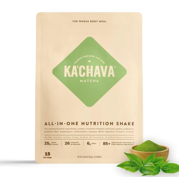 Ka’Chava All-in-One Vegan Shake – Matcha Meal with 85+ Superfoods, 15 Servings
