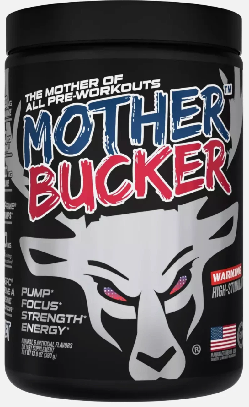 BUCKED UP MOTHER BUCKER PRE-WORKOUT Pump Focus Strength Energy Rocket Pop