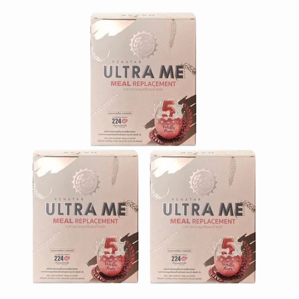 3x Renatar Ultra Me Vanilla Flavor Meal Replacement Burn Fat Vitamin Safflower