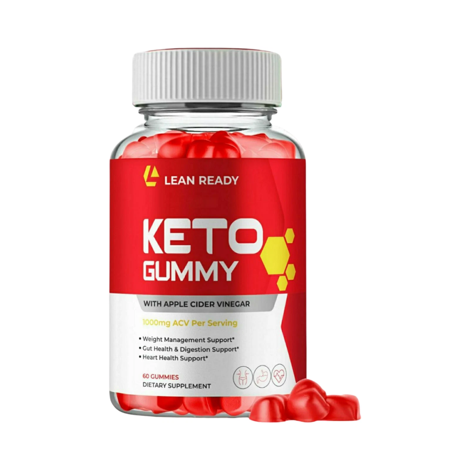 LeanReady Keto Gummies, Lean Ready Weight Loss Supplement - 60 Gummies