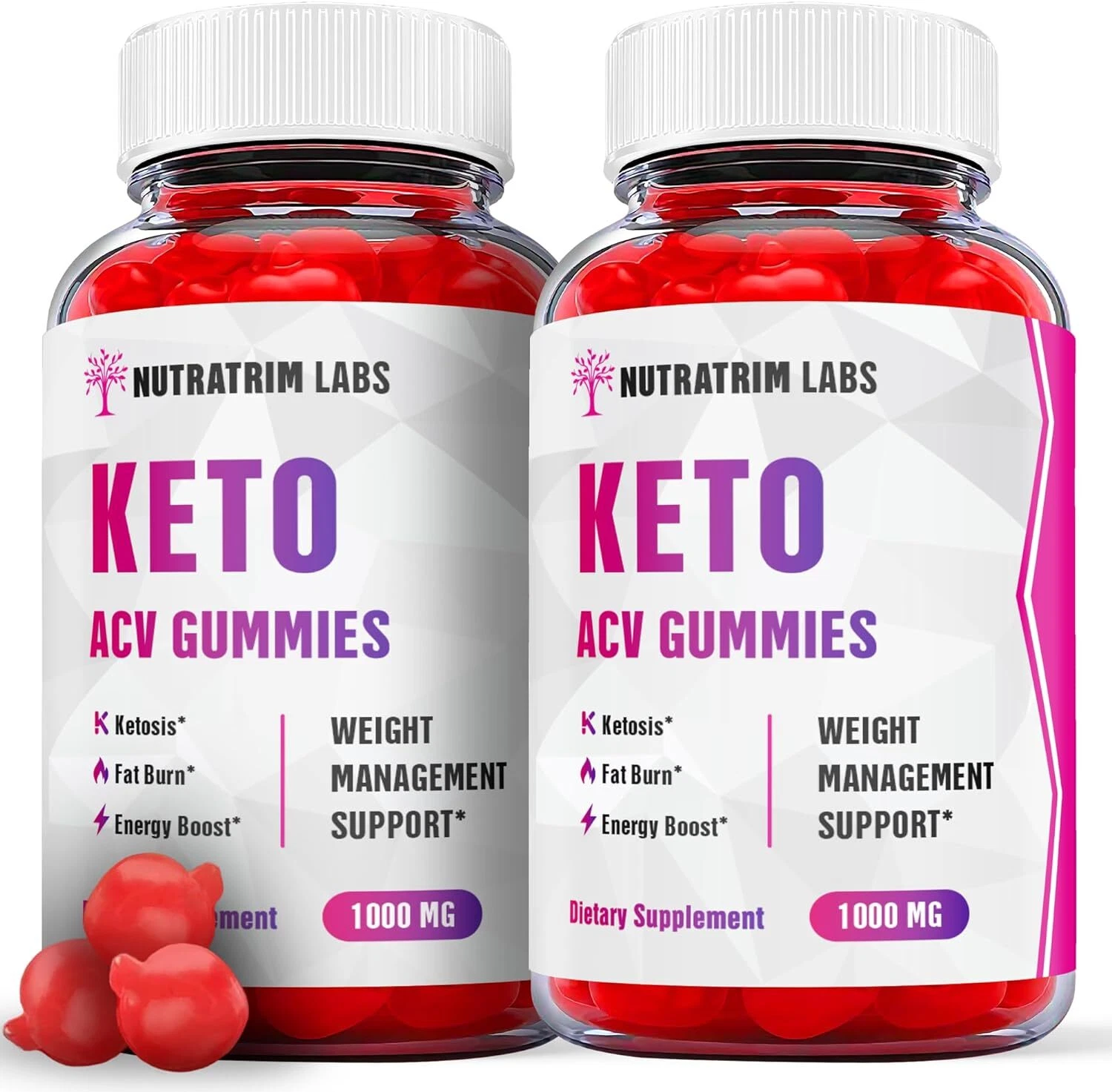 Nutratrim Labs Keto Gummies- Nutratrim Labs ACV Gummy Weight Loss ORIGINAL-2Pack