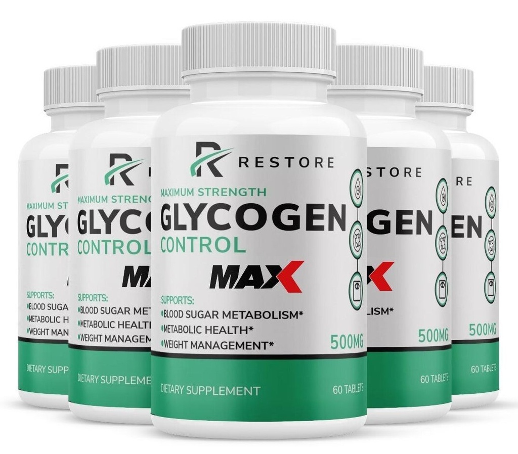 Restore Glycogen MAX Control Blood Capsules, Blood Sugar Control Pills (5 Pack)