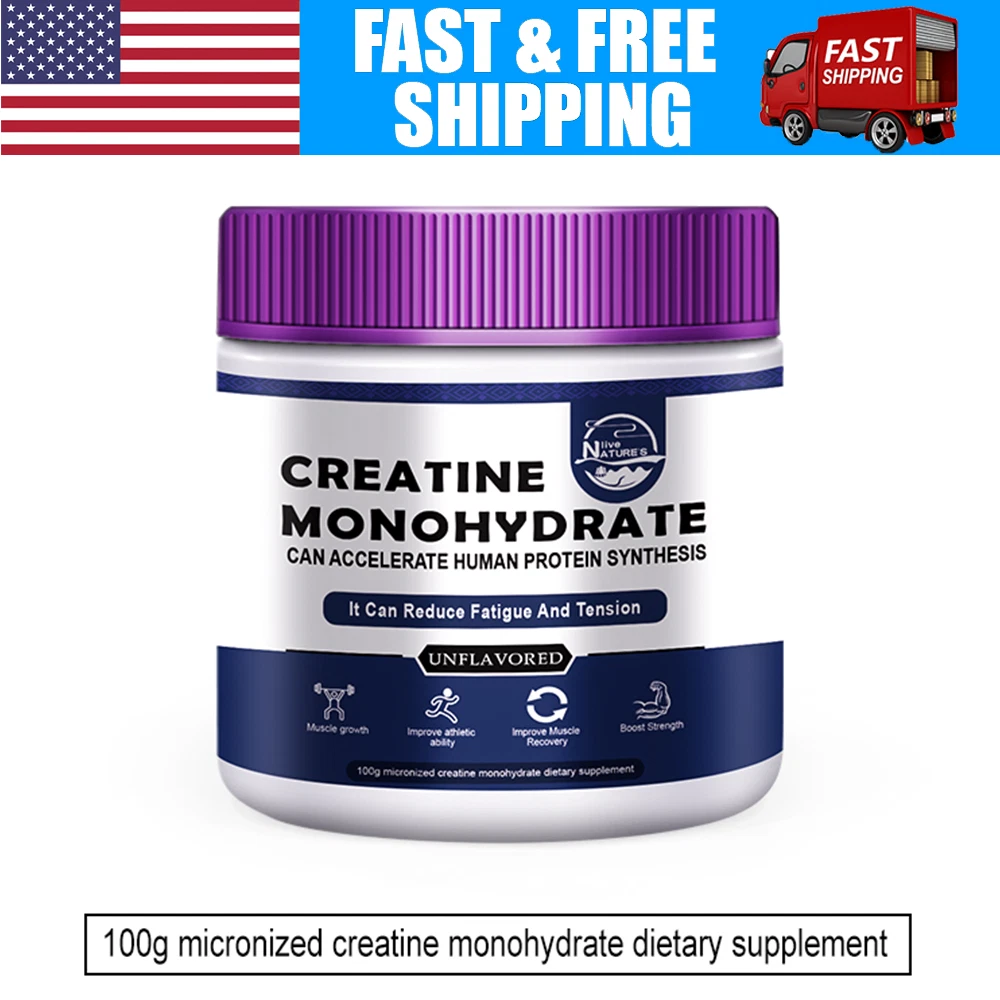 100g Pure Creatine Monohydrate Powder Muscle Gain & Recovery BodyBuilding Powder