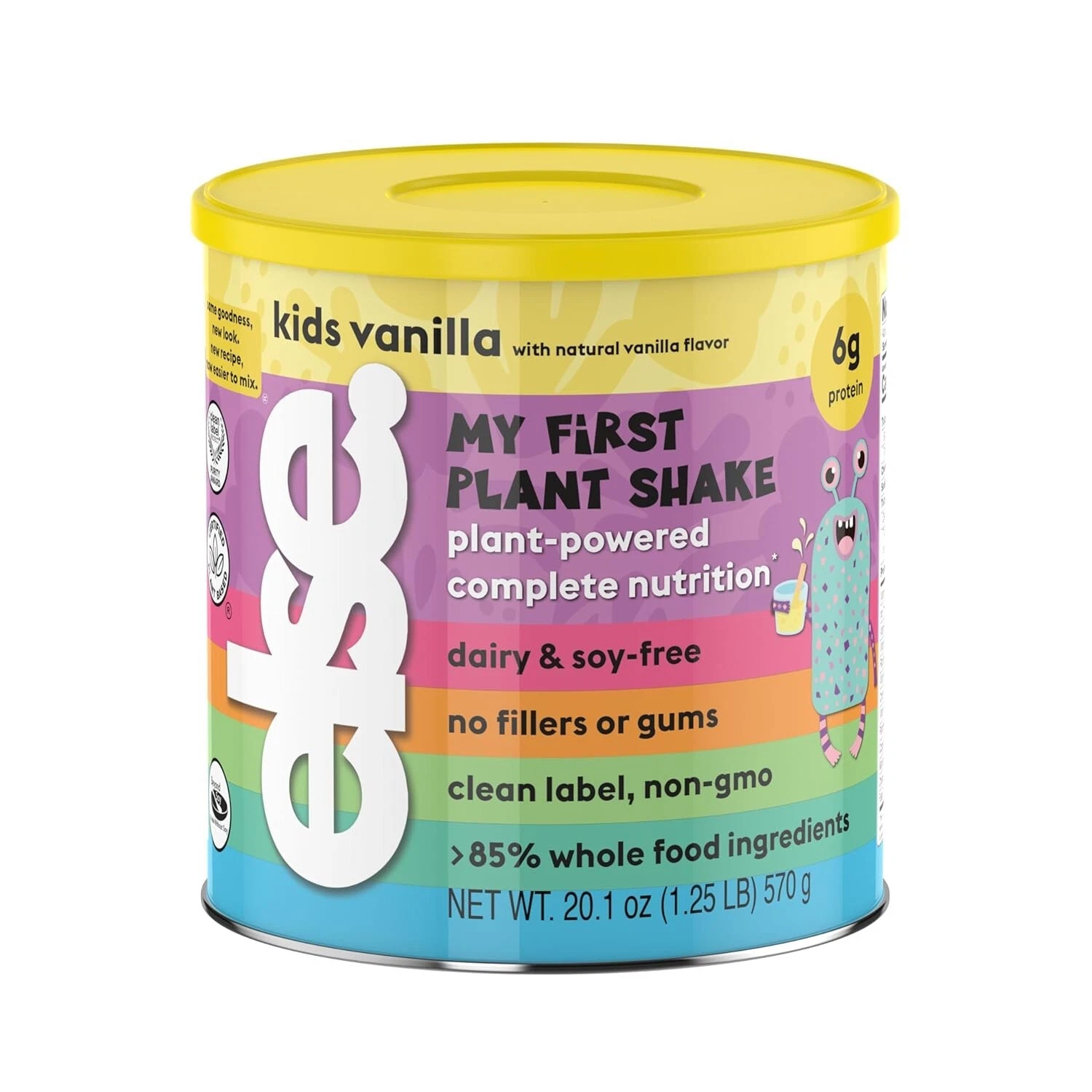 Else Nutrition Plant-based Kids Protein Shake Powder for Ages 2-12. Vanilla, 1