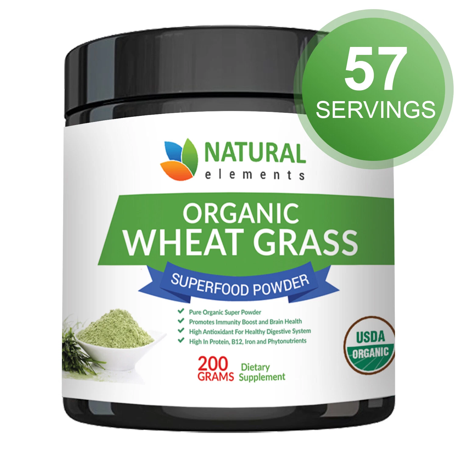 Wheatgrass Powder - USDA Certified Organic Wheat Grass Powder