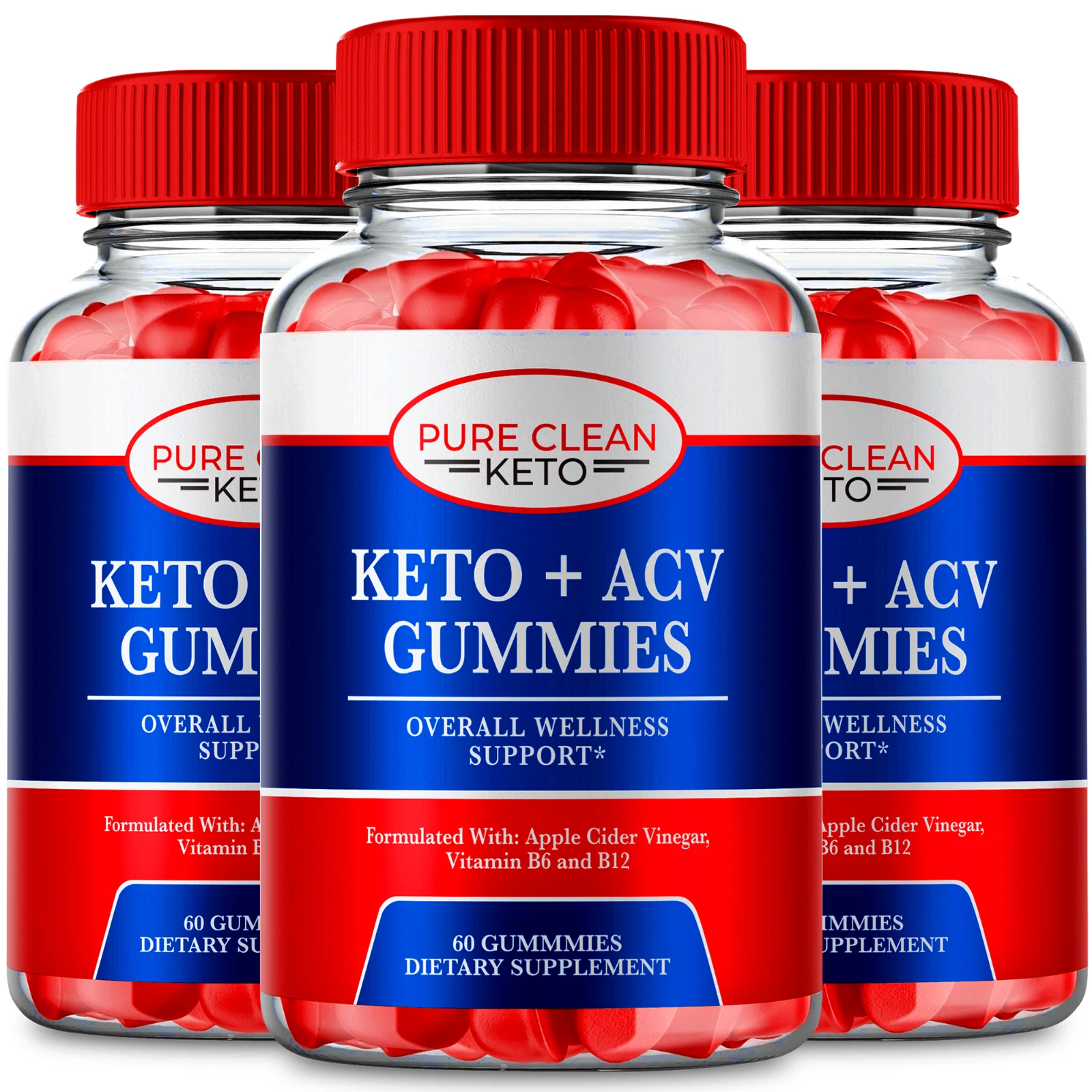 (3 Pack) Pure Clean Keto Pure Clean Keto ACV Weight Loss Gummies (180 Gummies)