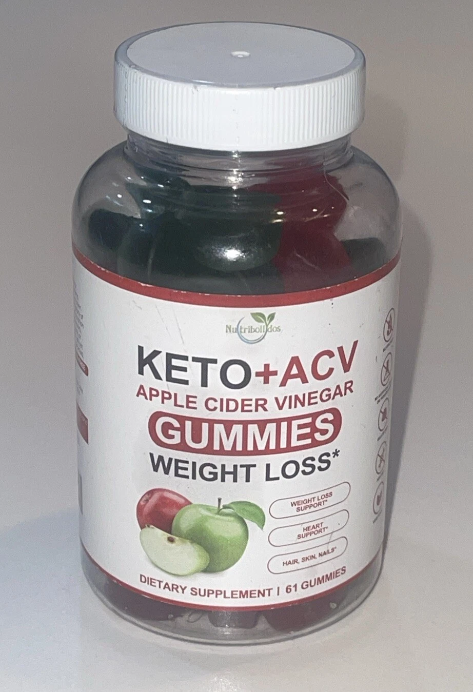 Keto + ACV Apple Cider Vinegar Gummies Weight Loss Supplement 61 Gummies