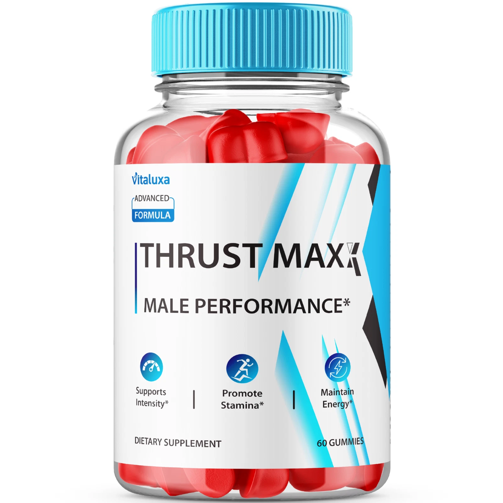 Thrust Maxx Performance Booster Gummies, Advanced Formula Gummy (60 Capsules)