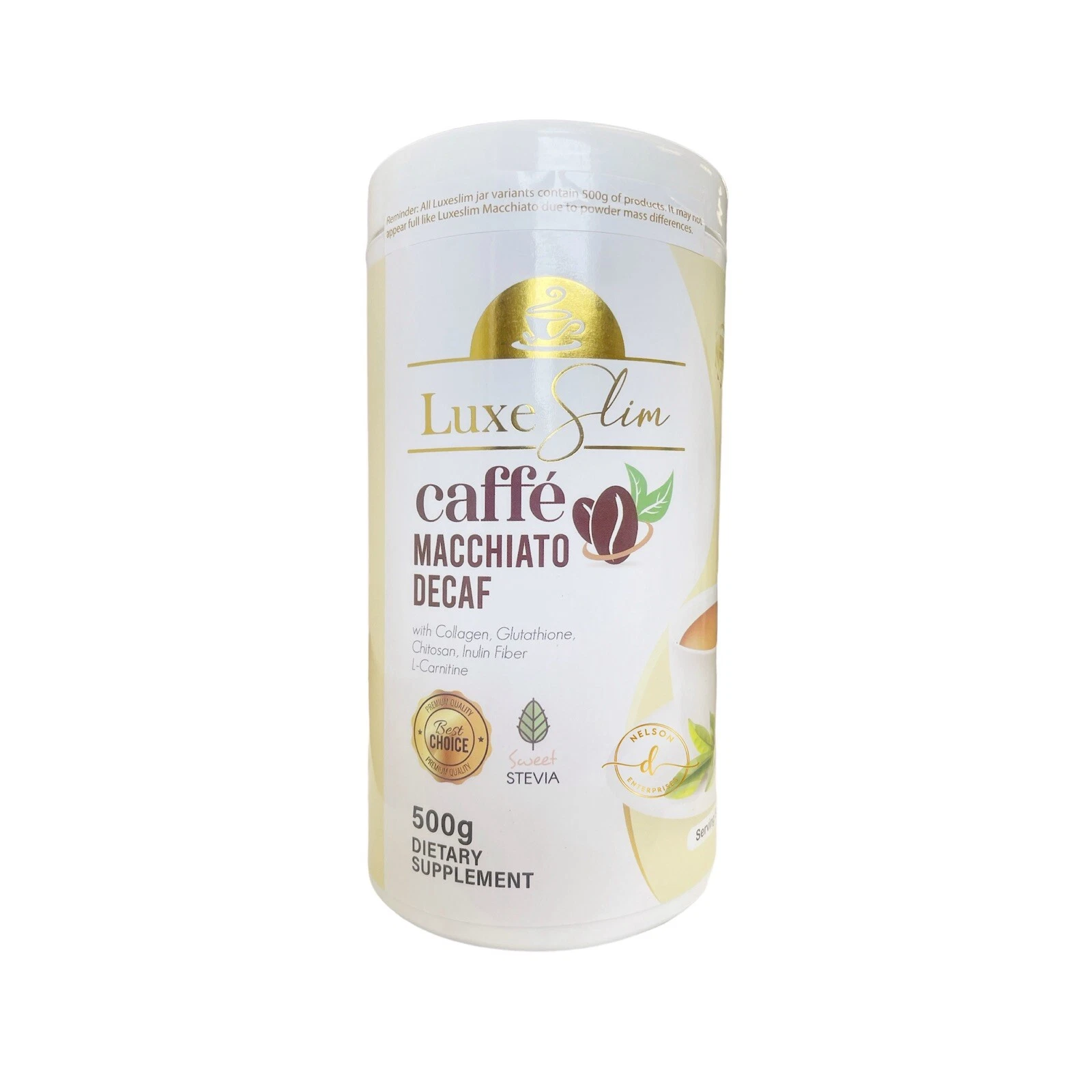 Luxe Slim Caffé Macchiato DECAF Half Kilo 500g