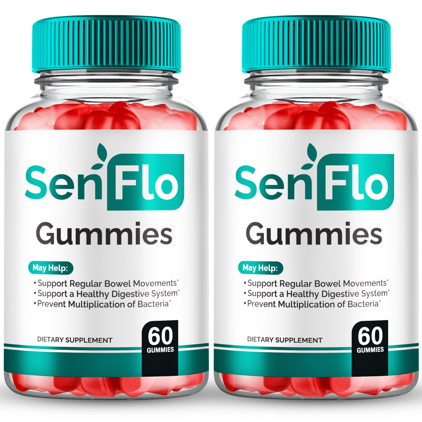 (2 Pack) Senflo Digestive Support Gummies Advanced Gut Health Balance Supplement