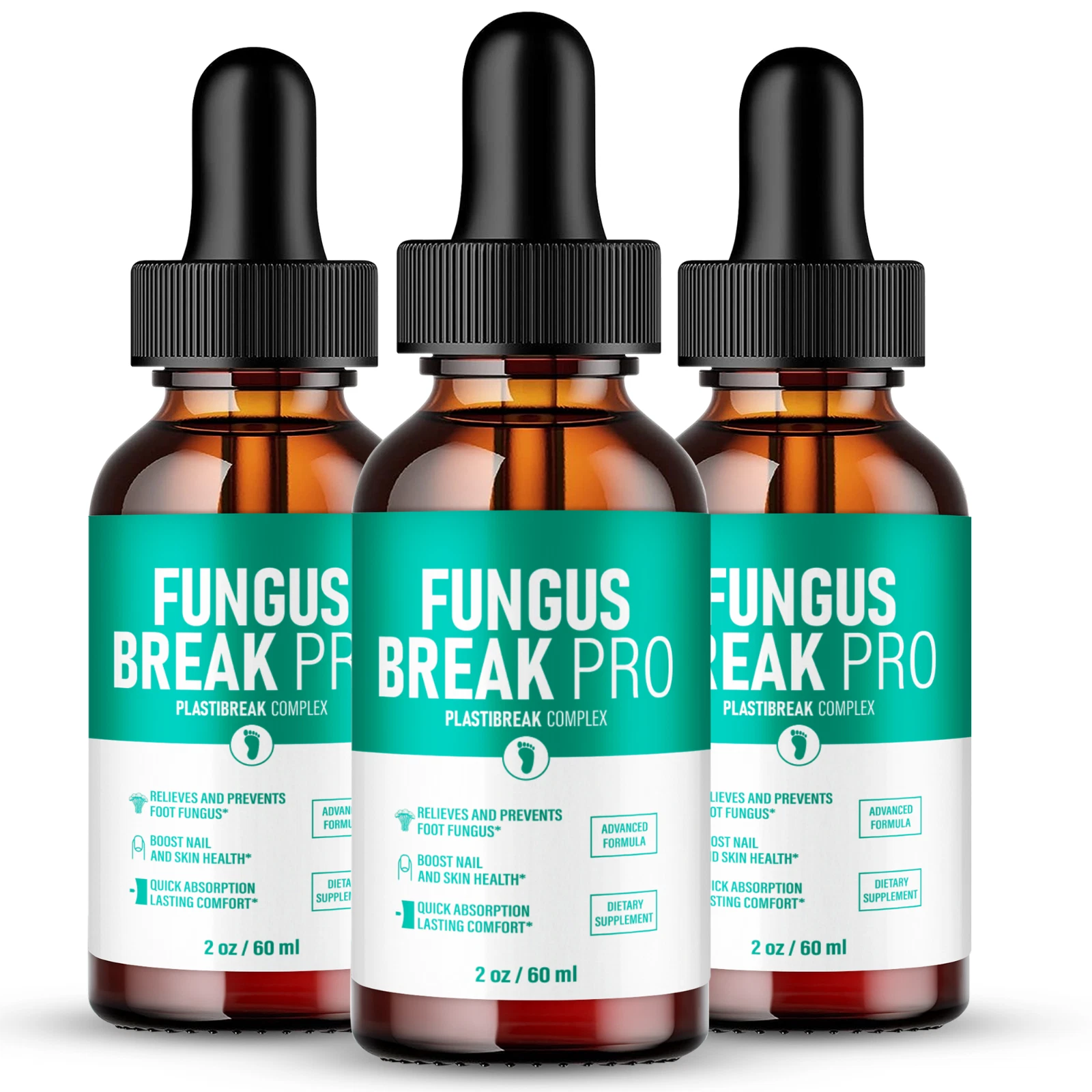 (3 Pack) Fungus Break Pro Drops, FungusBrake Pro Nail Health Support Supplement