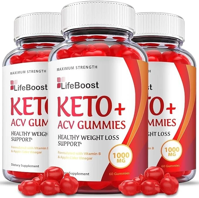 Life Boost Keto ACV Healthy Weight Loss Support Supplement (180 Gummies) 3-Pack