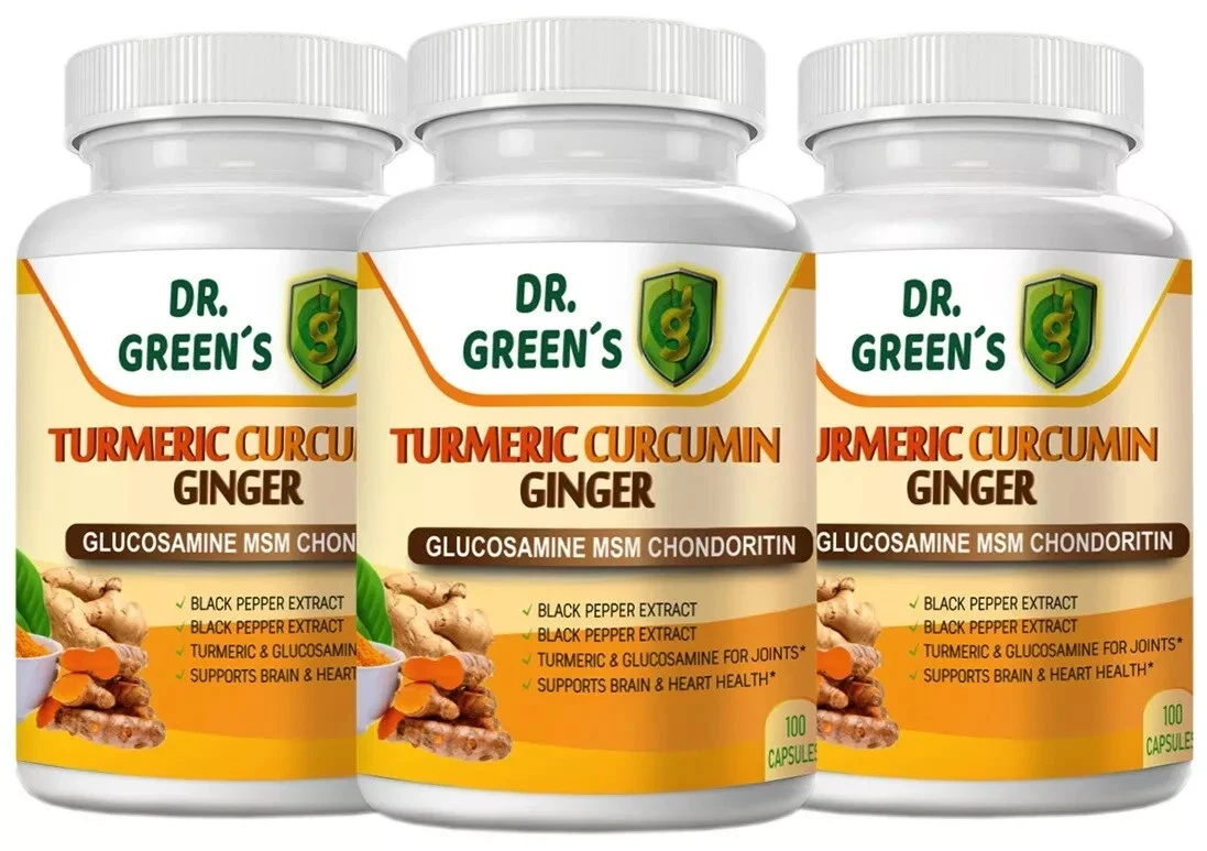 Turmeric Curcumin 1600 mg Ultra High Absorption Extra Strength 300 ct- 3 PACK