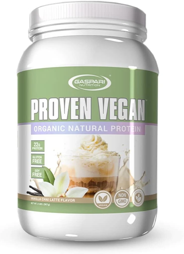 Gaspari Nutrition Proven Vegan Organic Natural Protein Vanilla Chai 2lb New