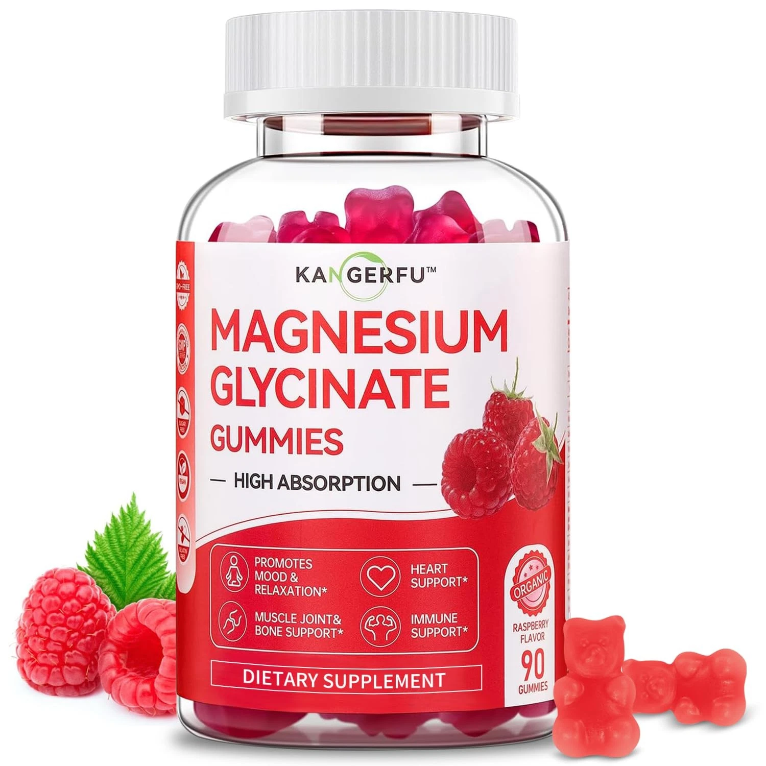 Magnesium Glycinate Gummies with MSM & Elderberry Extra Strength, Joint Suppo...