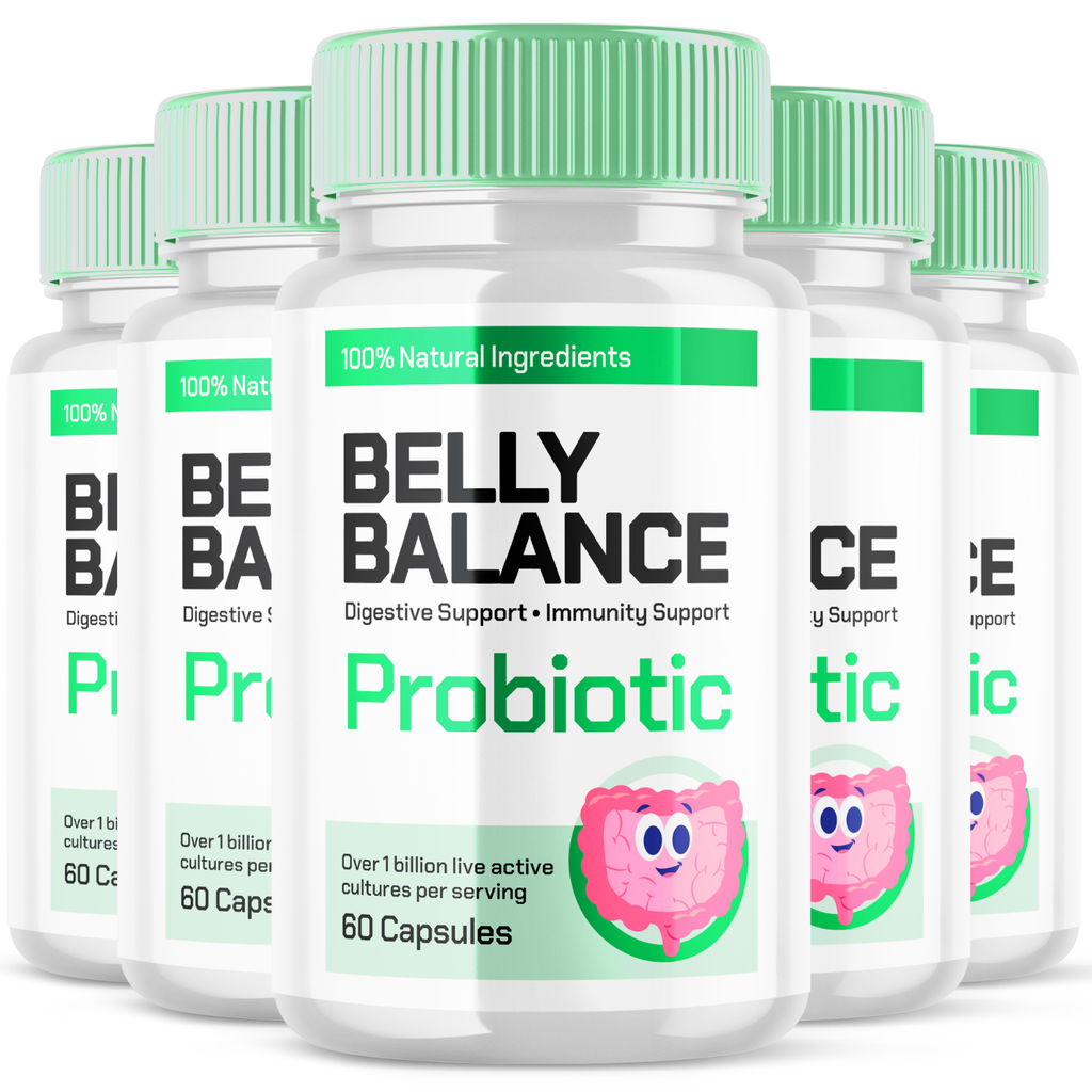 Belly Balance Advanced Digestive Support Probiotics Gut Supplement, 300 Capsules