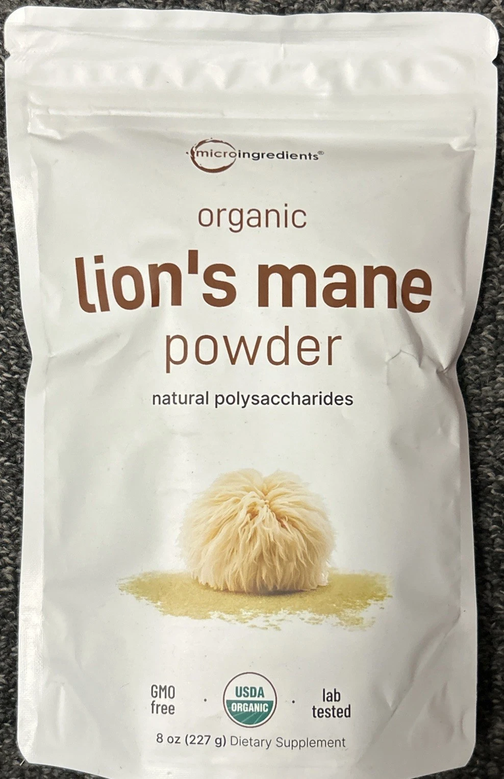 Micro Ingredients Organic Lions Mane Mushroom Powder 8 oz Exp.01/27 New
