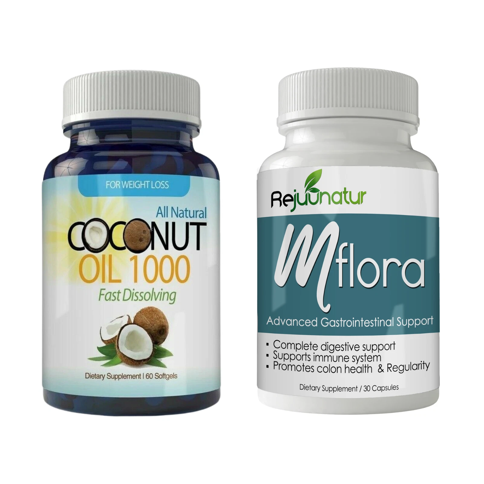 Pure Coconut Oil Weight Loss Pills Mflora Probiotic Supplements Digestive Health