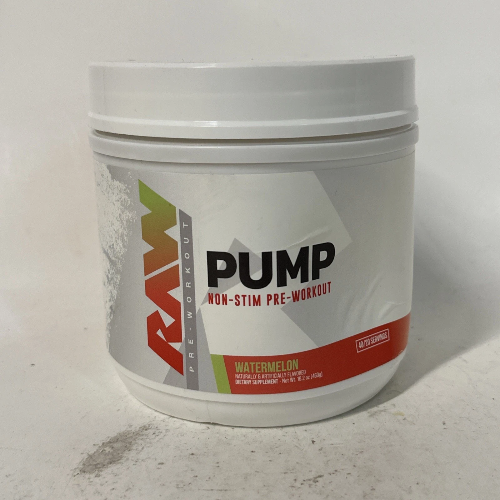 Raw Pump Non Stim Nutritional Supplement 40 Servings 470 Grams Exp 08/26
