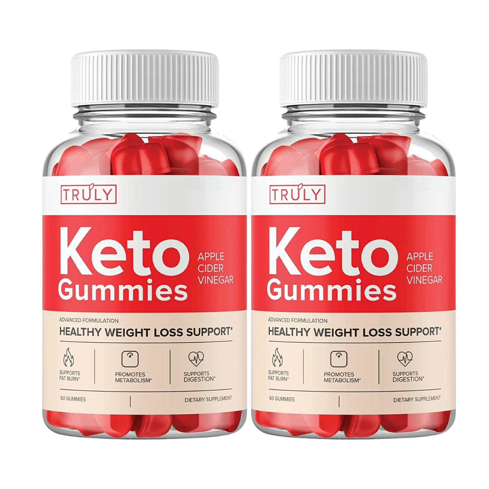 2-Pack Truly Keto Gummies - Truly ACV Keto Gummies Weight Loss - 120 Gummies