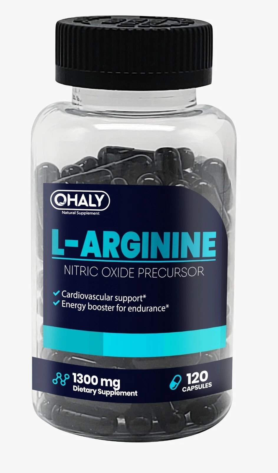 L-Arginine Caps for Active Males - 120 Count, 1300mg Blend of L-Citrulline