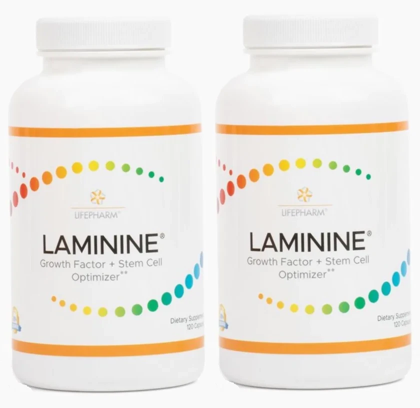 2 AUTHENTIC LifePharm Laminine Supplement 60 Capsules Total - EXP 07/2026!