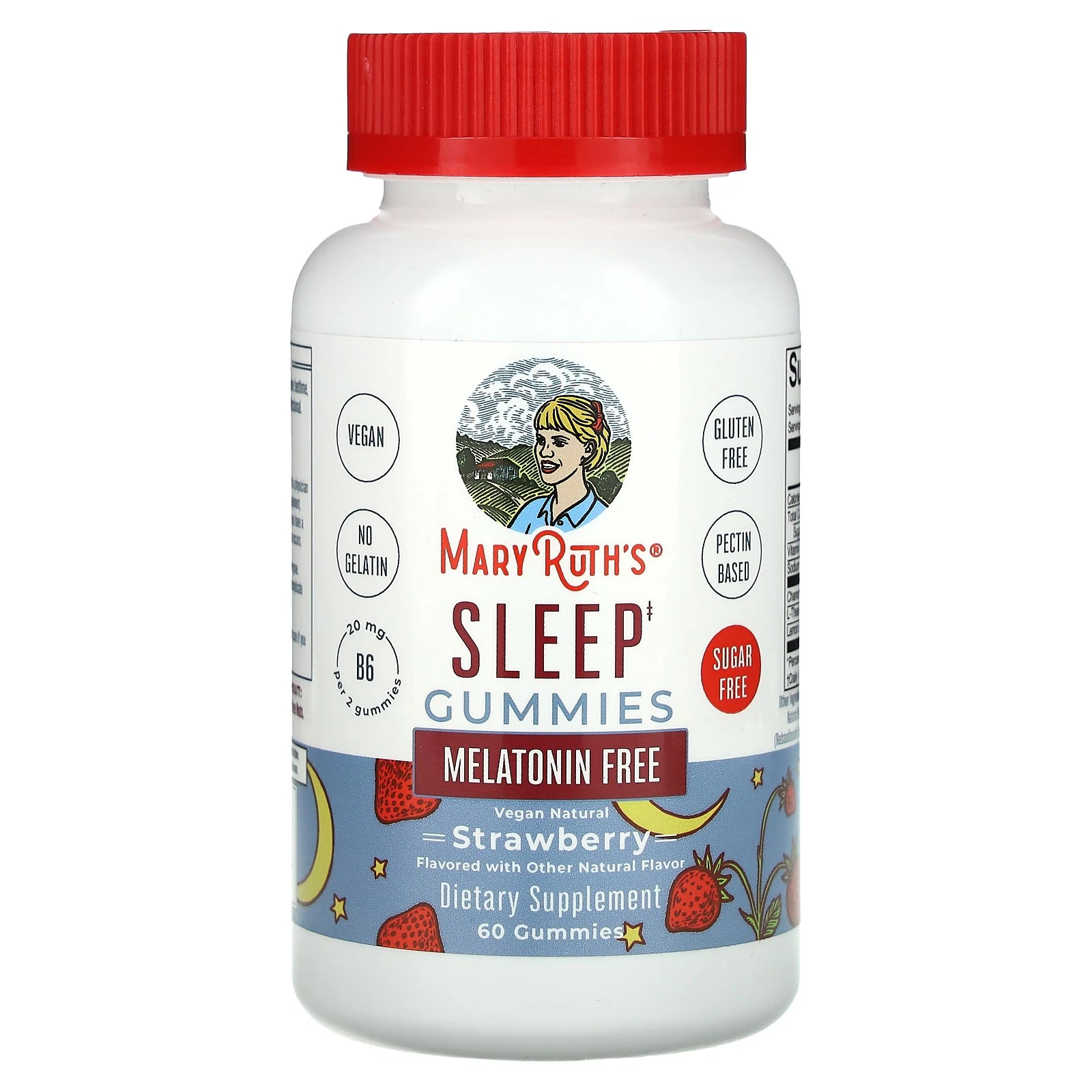 Sleep Gummies, Melatonin Free, Strawberry, 60 Gummies