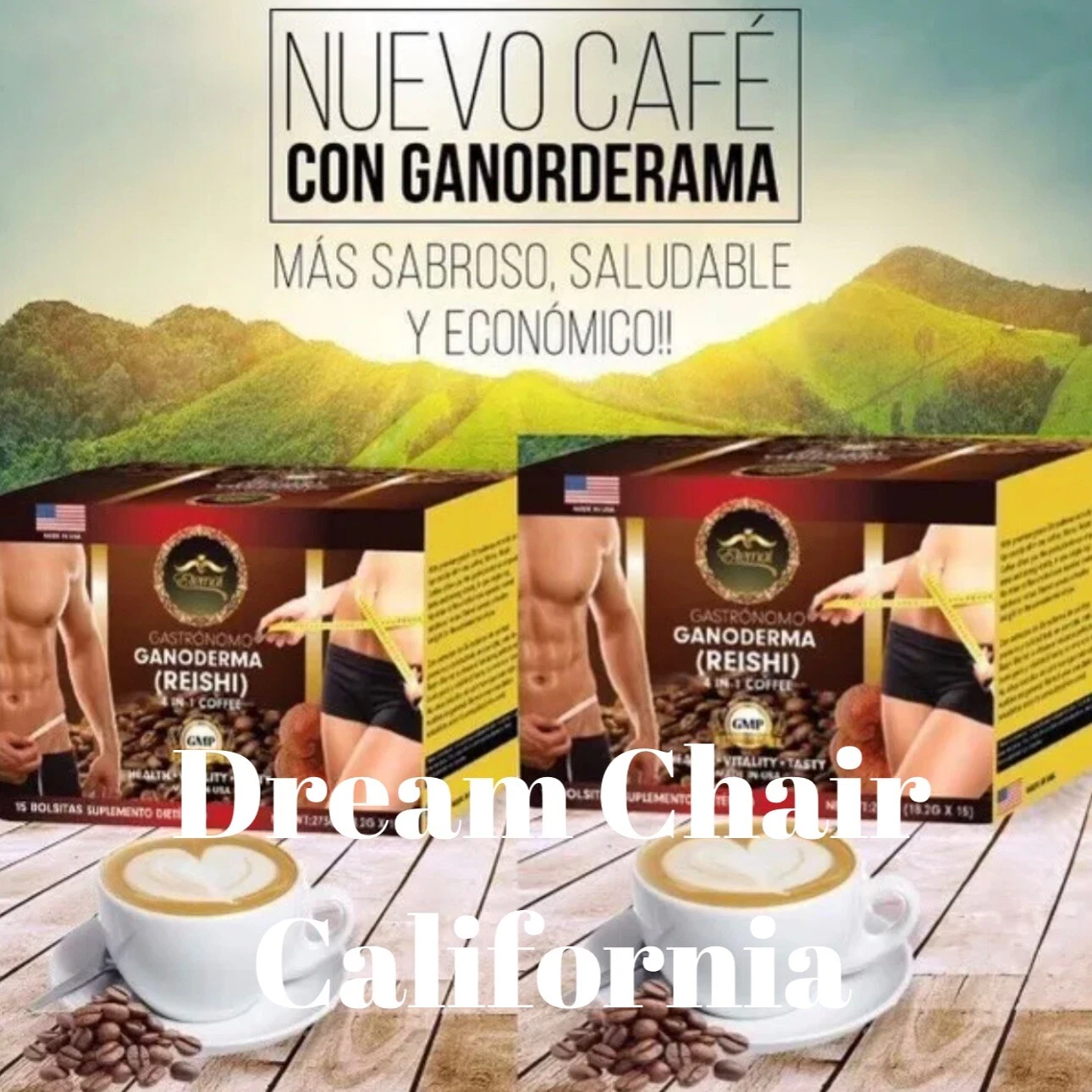 Cafe con Ganoderma Reishi Combo 2 Cajas/ Eternal Spirit 4 En 1, pierde peso
