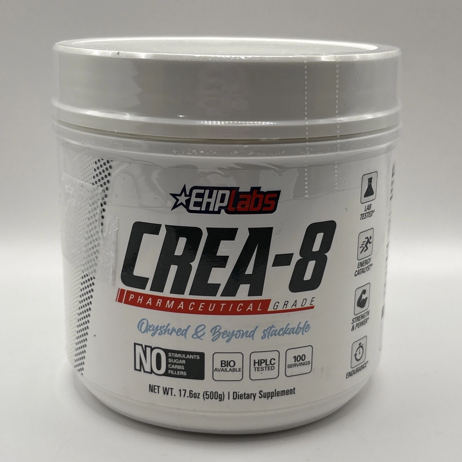 EHPLABS CREA-8 Creatine Monohydrate Pharmaceutical Grade 100 Servings Exp 06/26