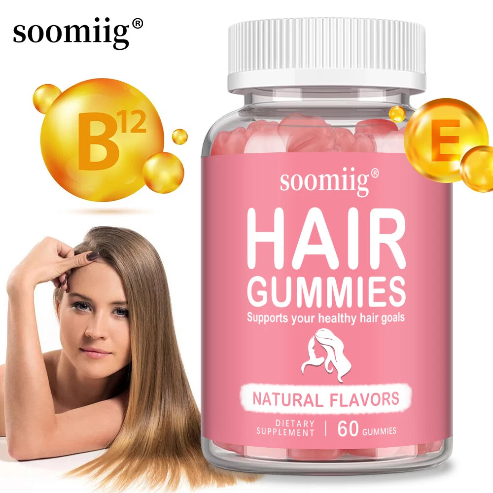 Hair Care Gummy Candy - Protects Shiny Hair - Enhances Hair Volume and Density