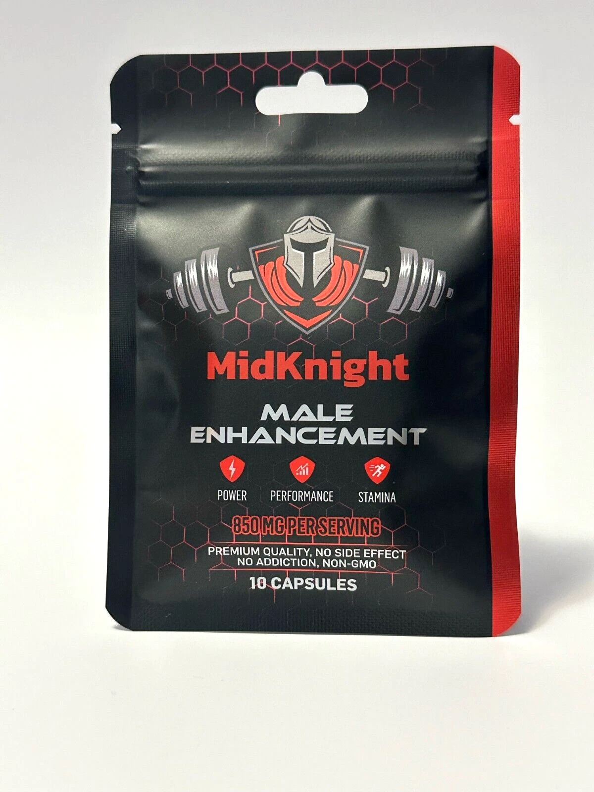MiDKnight 850 MG Male Enhancement Supplements Natural formula 10 pills