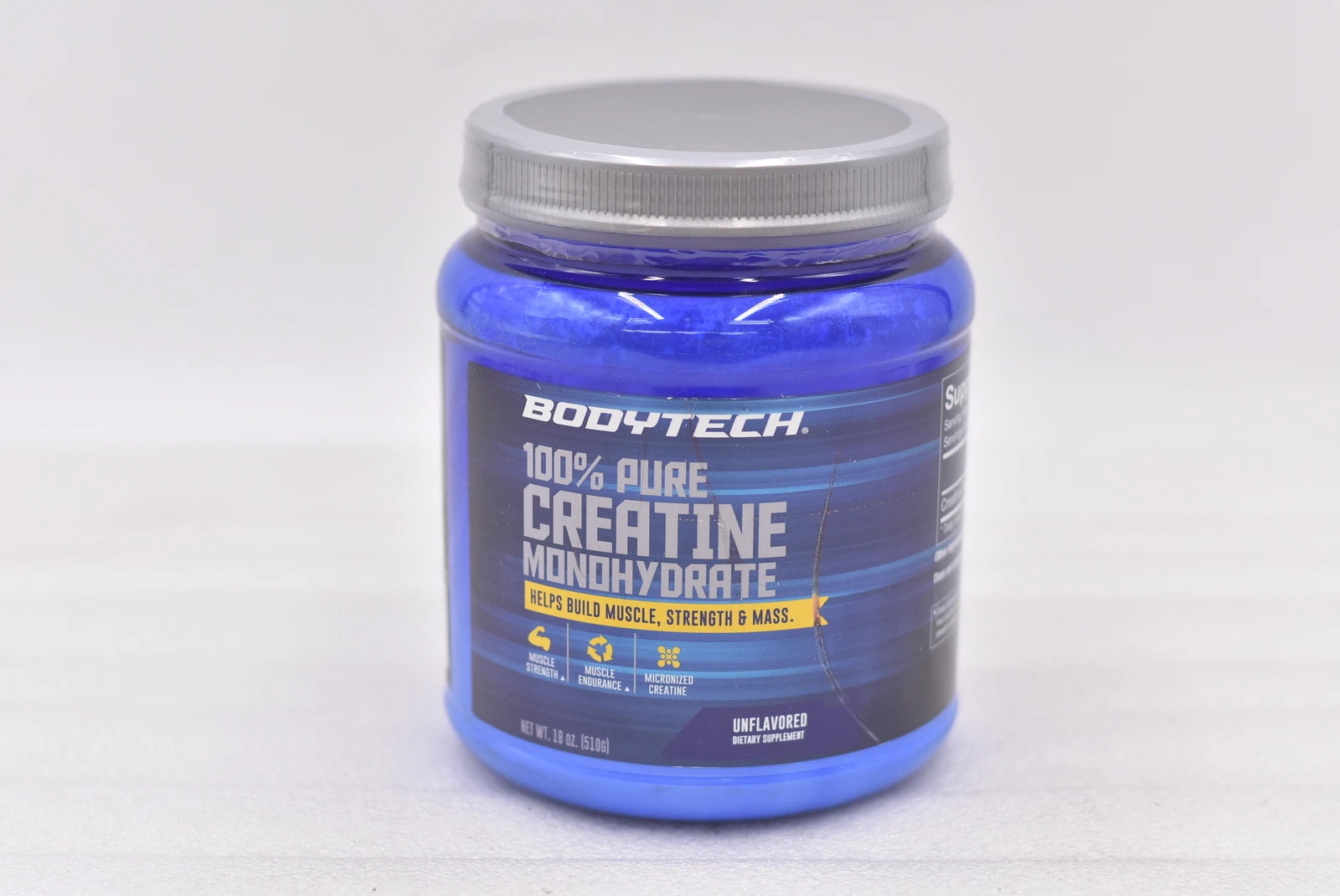BodyTech, 100% Pure Creatine Monohydrate, Unflavored, 18 Oz EXP: 08/2026