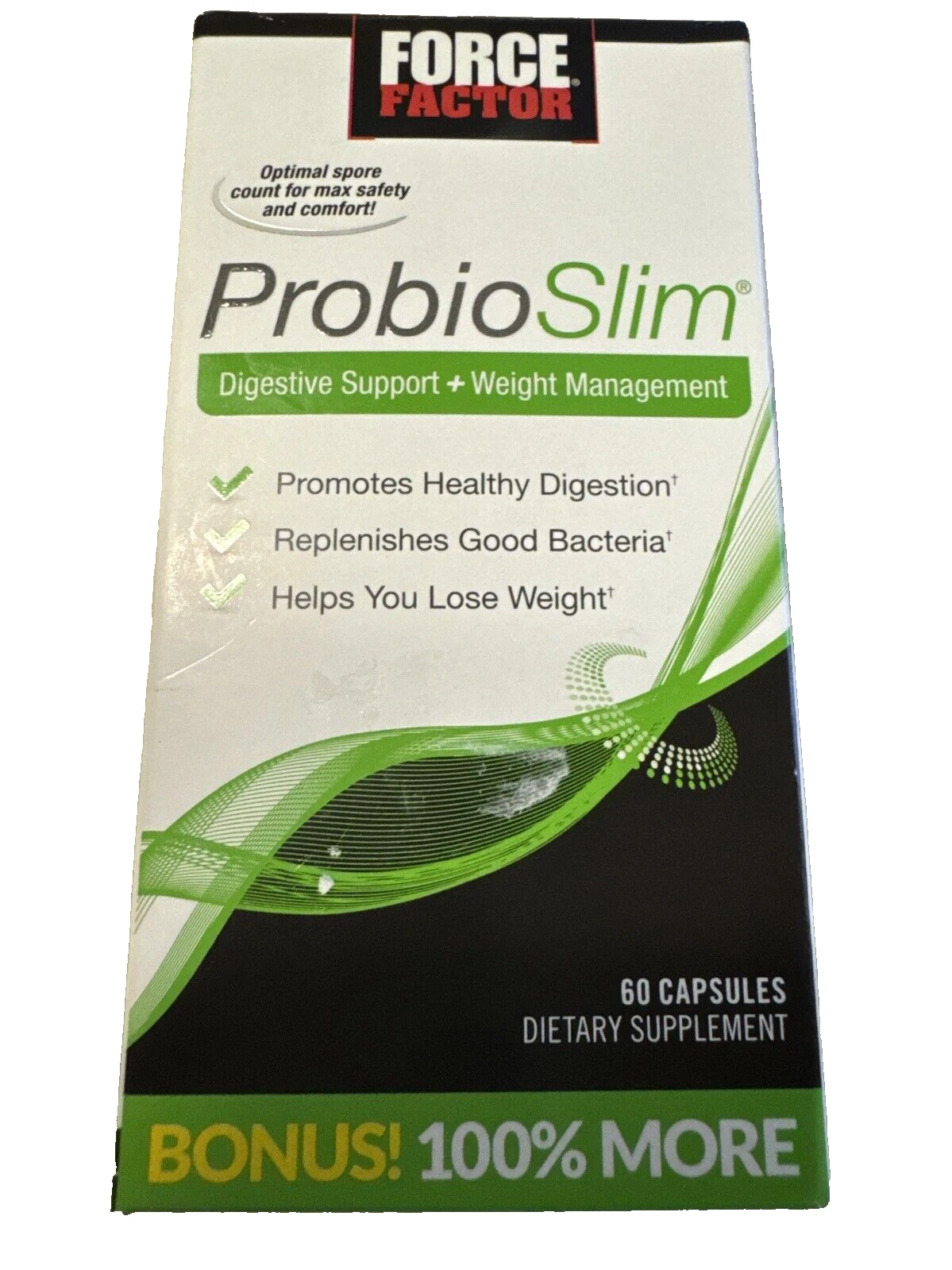 Force Factor ProbioSlim Probiotic Supplement Weight Loss Pills 60 Capsules 08/25