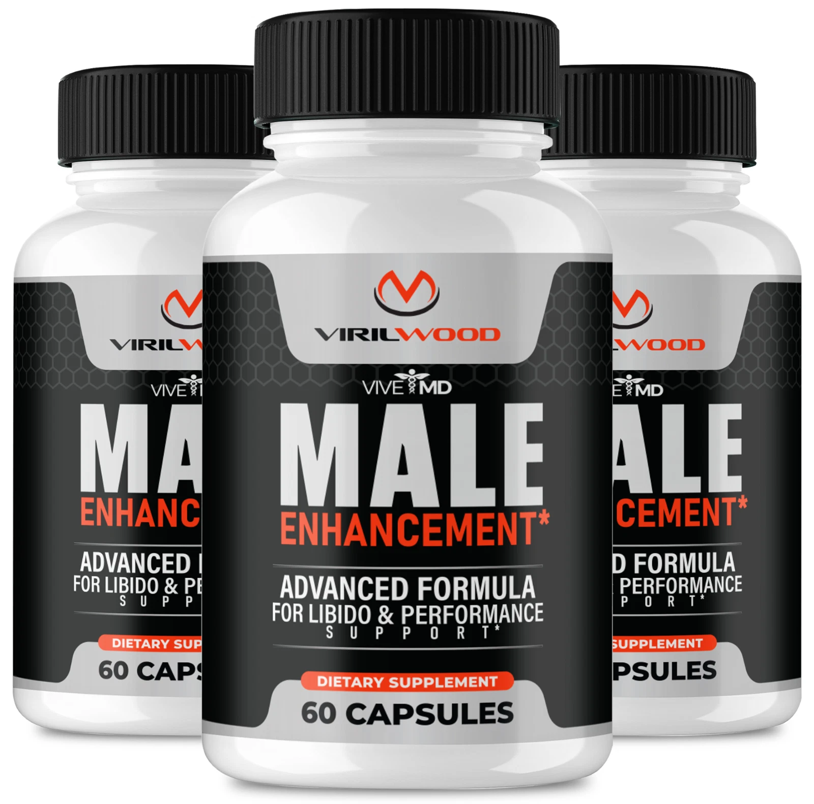 (3 Pack) Virilwood Enhancement Pills for Men to Boost Vitality & Performance