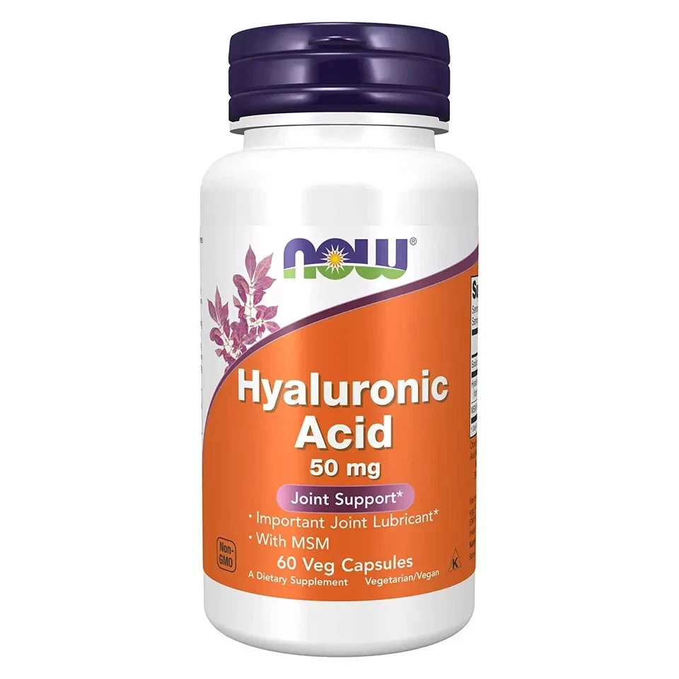 NOW FOODS Hyaluronic Acid with MSM - 60 Veg Capsules