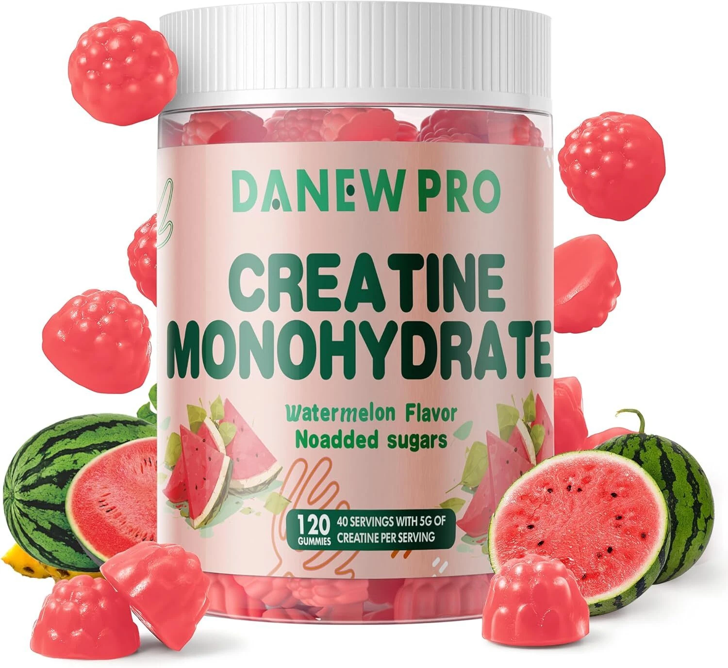 Creatine Monohydrate Gummies 5000mg for Men & Women, Creatine Monohydrate for Mu