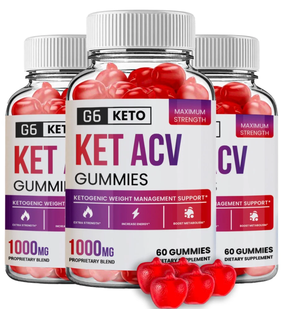 3-Pack G6 Keto Gummies - G6 Keto ACV Gummies - 180 Gummies