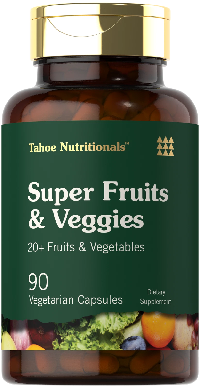 Super Fruits and Veggies Capsules 90 Count | Vegetarian | by Tahoe Nutritionals